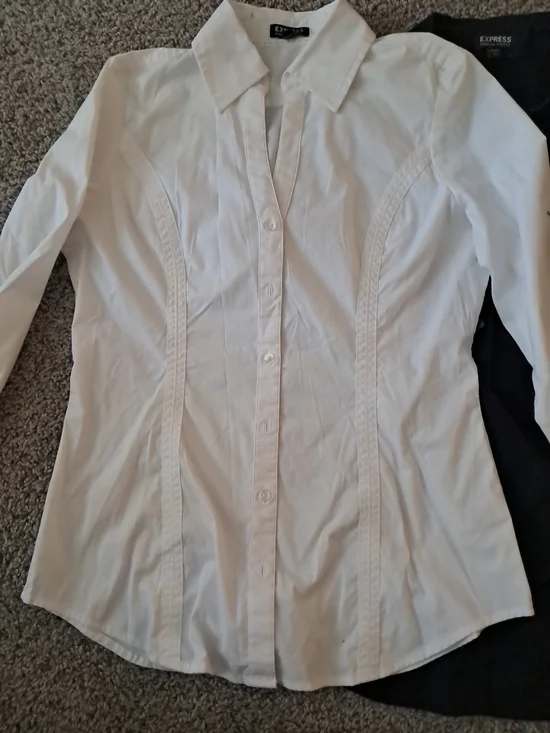 Express Men's White Button-Down Shirt - Classic Fit - Picture 7 of 13